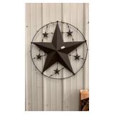 Tin star with barb wire