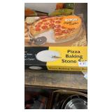Pizza baking stone set