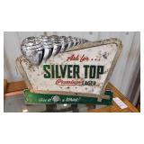 Vintage Silver Top Premium lager beer advertising