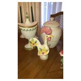 Portugal chicken, Italy urn, large jar