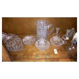 Lead Crystal shelf lot
