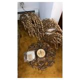 Syroco wall clock 8-day jeweled-no crystal, pair