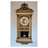 Syroco wall clock w/ pendulum 35" tall