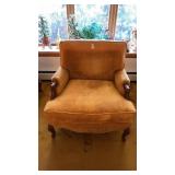 Velvet easy chair