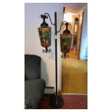 Mid century floor lamp glass shades