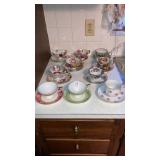 10 sets fancy cups & saucers