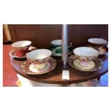 5 sets fancy tea cups & saucers