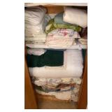 Bath towels blankets bedding -3 lower shelves in