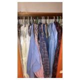 Contents of closet mostly shirts
