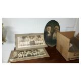 Antique photos & box lot