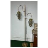 Vintage double pendant floor lamp