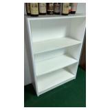 White bookcase shelving