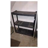 Plastic shelving unit
