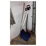Snow shovels, broom