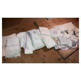 Huge lot antique embroidered linens asst