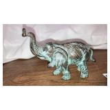 Metal Vertigris elephant figurine 5" long