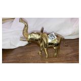 Brass elephant 8" long