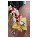 Mickey Mouse Christmas decor and Santa