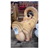 Wood grain elephant figure 10" tall