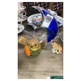 Art Glass fish, bird, mini tiger USSR, mini stone