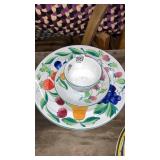 Herend Village pottery cup saucer plate set