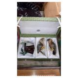Cloisonné toucans in box