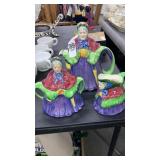 England lady teapot w/ creamer and sugar