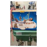 Lemax high meadow skating pond with 2 candy canes