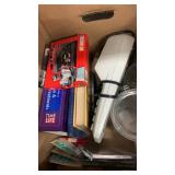 Box with calculator , assorted books, Dale