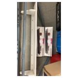 Two 18 inch and one 46 inch wall shelves