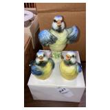 Goebel bluebird figurines mother and baby birds