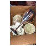 Set of 4 silver plate goblets international