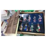 18 blown glass world Santa Claus ornaments Thomas