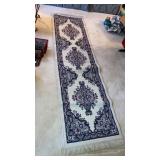 Fringed runner rug 88" long