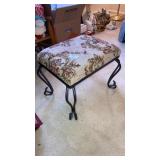 Iron leg footstool