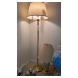 Brass floor lamp & table lamp