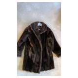 Ladies faux mink coat sz M Dennis Basso