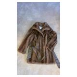 Ladies genuine mink coat leather belt Clearfield