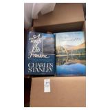 Box lot of books Charles Stanley and others