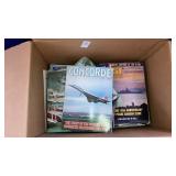 Boxlot books magazines airplanes sea classics
