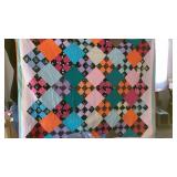 9-patch handmade quilt 80" x 70"