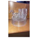 Horse & cart Glass toothpick holder