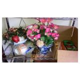 Shelf lot florals candles