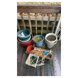 Lot of planters and pots