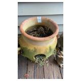 Terra-cotta strawberry pot