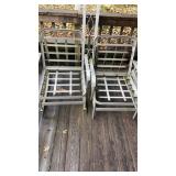 Aluminum outdoor chairs one rocker