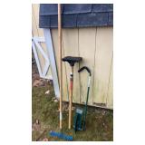 6 by 6 hand tamper and rake and edger