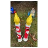 Blow mold light up Noel candles