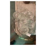 Glass tray and glasses