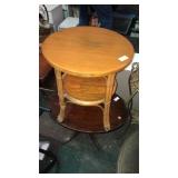 Bamboo end table. 22" tall